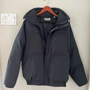 Essentials Black Puffer Jacket- Size XS